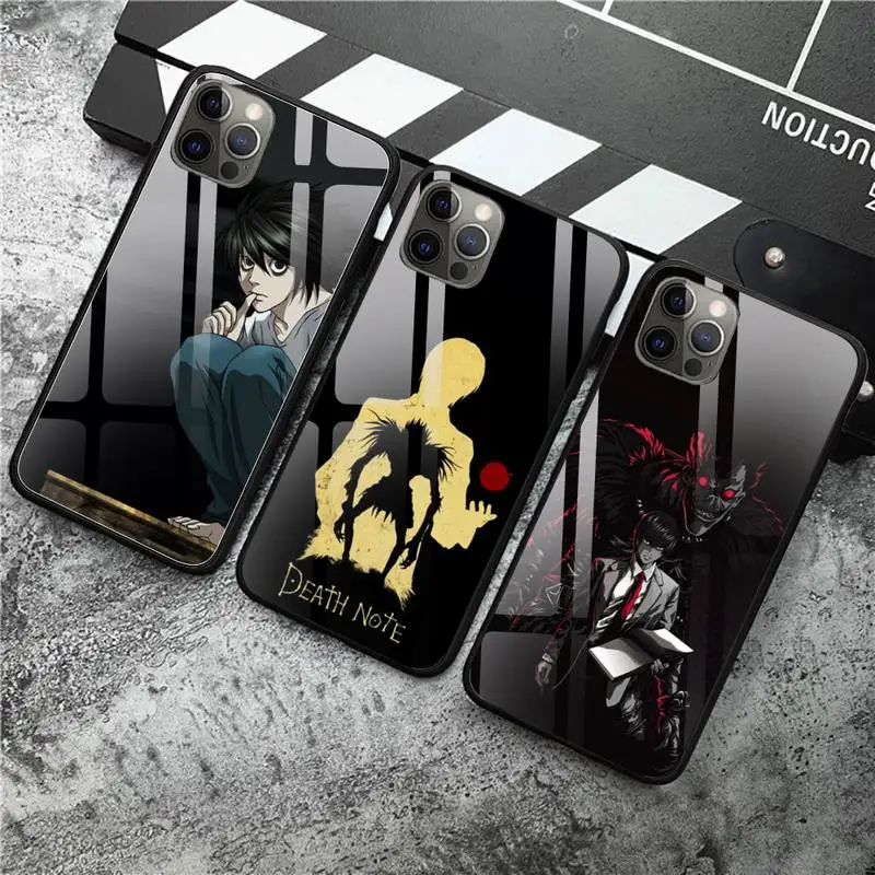 Чехлы для телефонов Death Note из закаленного стекла iPhone 12 Pro Max Mini 11 XR XS MAX 8X7 6S 6 Plus SE 2020