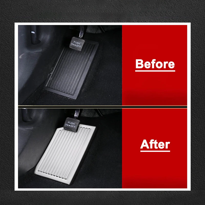 Stainless Steel Foot Rest Footrest Pedals Pad Accessories For Hyundai Tucson TL Palisade NEXO Grandeur Azera 2015-pedal cover,stainless steel pedal cover