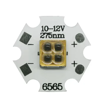 

4W 12V 275nm Deep UVC LED 6565 SMD beads with 20mm Aluminum PCB board for UV disinfection equipment