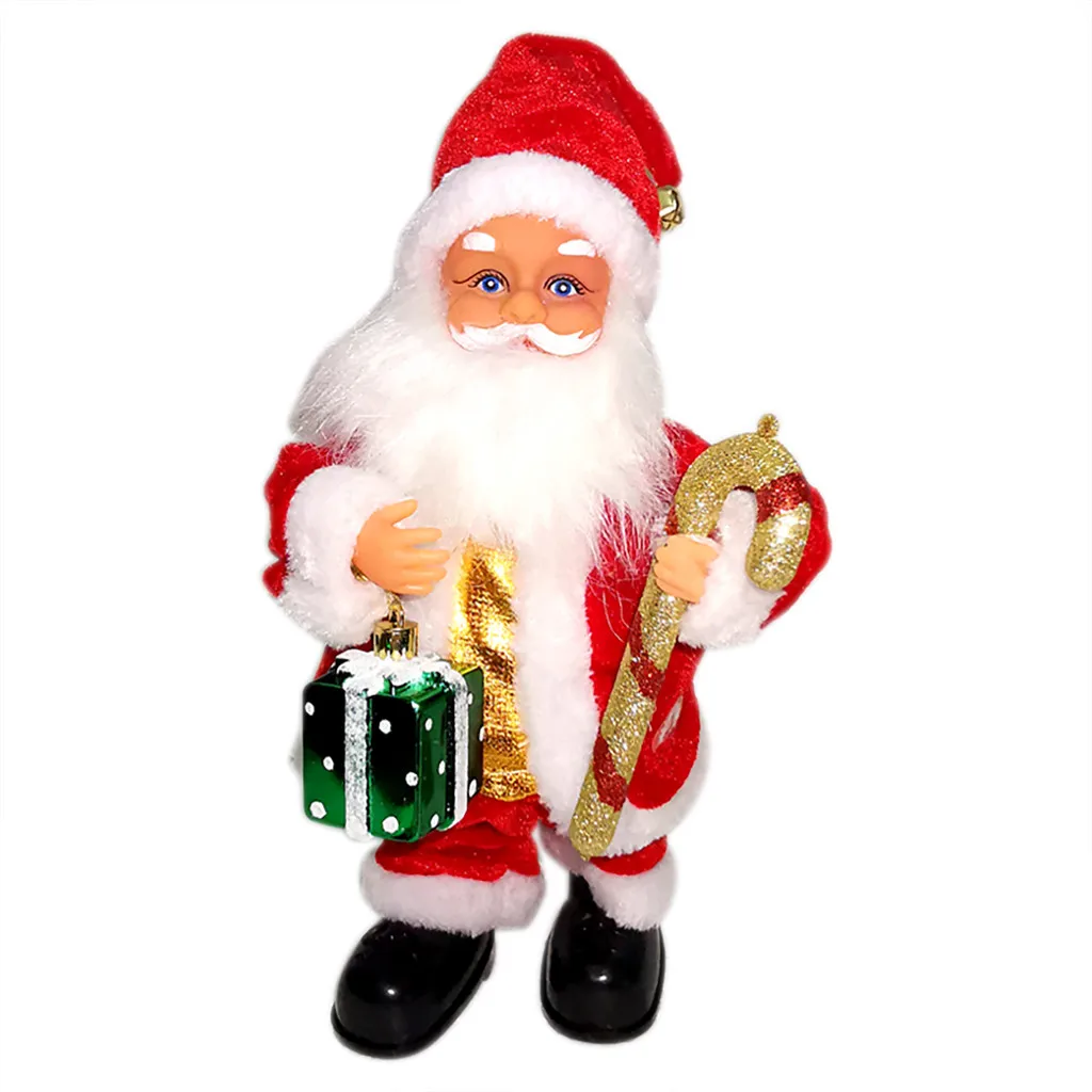 Электрический Санта-Клаус электрическая лестница для скалолазания Санта-Клаус Рождественская Статуэтка орнамент подарки домашний рабочий стол музыка Санта Декор кукла - Цвет: Multicolor