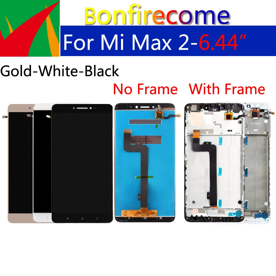 6 44 &quotОригинальный дисплей для Xiaomi Max 2 ЖК сенсорный экран дигитайзер с рамкой