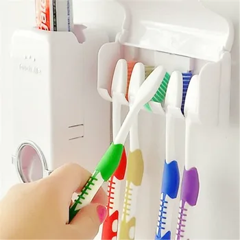 

Home family Automatic Toothpaste Dispenser Toothbrush Holder case Bathroom products Wall Mount Rack Bath set Toothpaste Squeezer