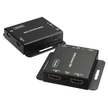 

HDMI Extender With 2 Ports HDMI Splitter 1080p Extend 50m RJ45 Transmitter TX/RX with IR Remote Cable Support CAT6/CAT7