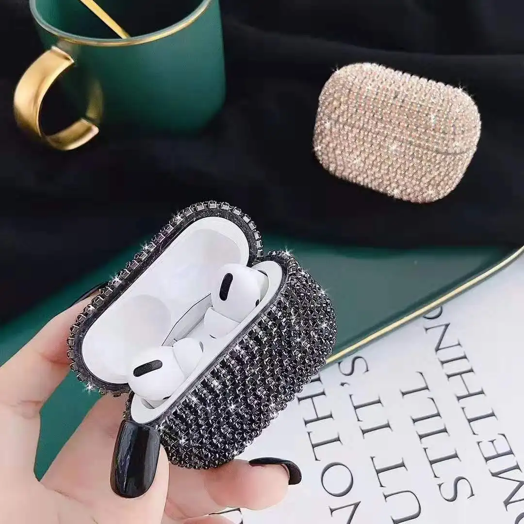 Роскошный милый жесткий чехол с 3D блестящими бриллиантами для Apple Airpods Pro 3, беспроводные Bluetooth наушники, аксессуары, чехол