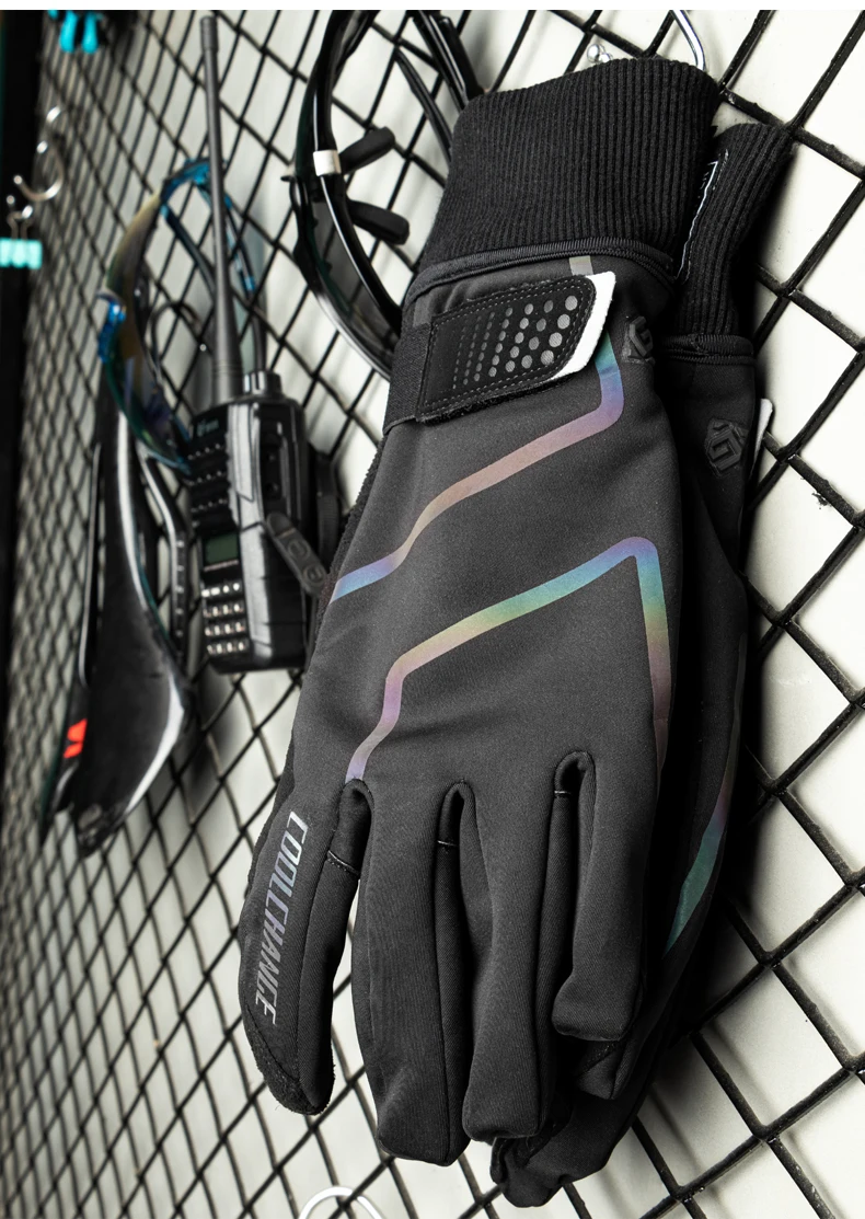 CoolChange велосипедные перчатки зимние полный палец Термальность гелевые велосипедные спортивные перчатки ветрозащитные противоударный Сенсорный экран велосипедные перчатки для MTB