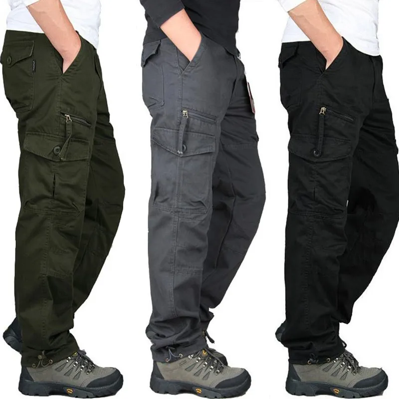 2019NEW зимние прочные брюки карго брюки SWAT армейские многофункциональные карманы брюки тренировочные комбинезоны Для мужчин хлопок одежда больших размеров, брюки с начесом, Размеры 3xL