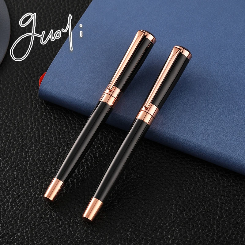 Guoyi B103, розовое золото, двухцветная металлическая гелевая ручка, 0,5 мм, роскошные подарочные ручки, бизнес-конференции, офиса, студенческие школьные принадлежности