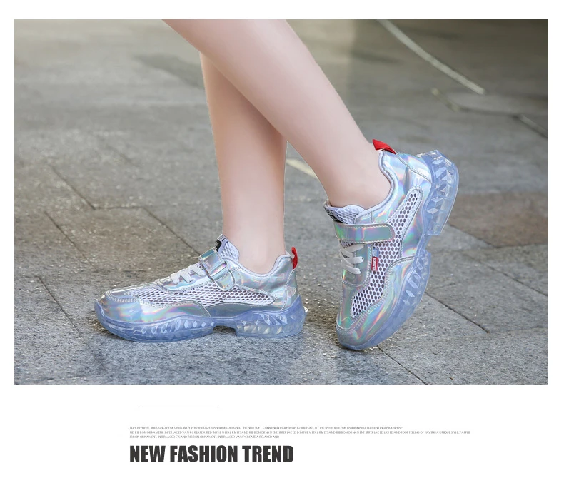 Новинка года; брендовая сетчатая спортивная обувь для бега; детская летняя Уличная обувь без шнуровки; спортивные ботинки для девушек на плоской подошве; Zapatillas