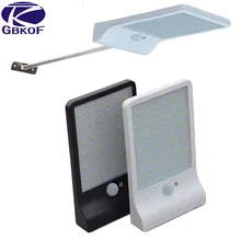 GBKOF 36 светодиодов PIR датчик движения Солнечный уличный светильник 3 режима наружный светильник Настенный светильник водонепроницаемый энергосберегающий двор дорожка для дома Garde