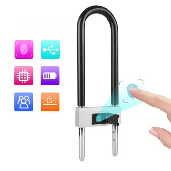 

Intelligent U-type Bluetooth Fingerprint Lock IP65 Waterproof USB Portable Anti-theft Car Motorcycle Bicycle