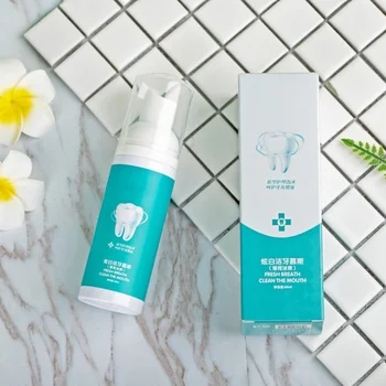 

Teeth Whitening Oral Hygiene Removes Plaque Stains Bad Breath Fresh Toothpaste Fresh Shining Tooth-Cleaning Mousse Toothpaste
