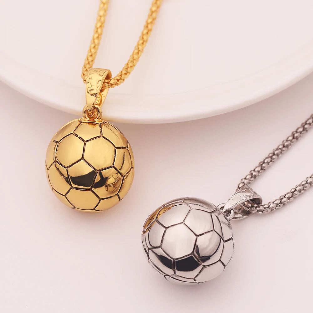 

Football Pendant Necklace For Men Chain Soccer Ball Hip Pop Necklaces Male Sports Fans Men Accessories Christmas Gifts Jewelry
