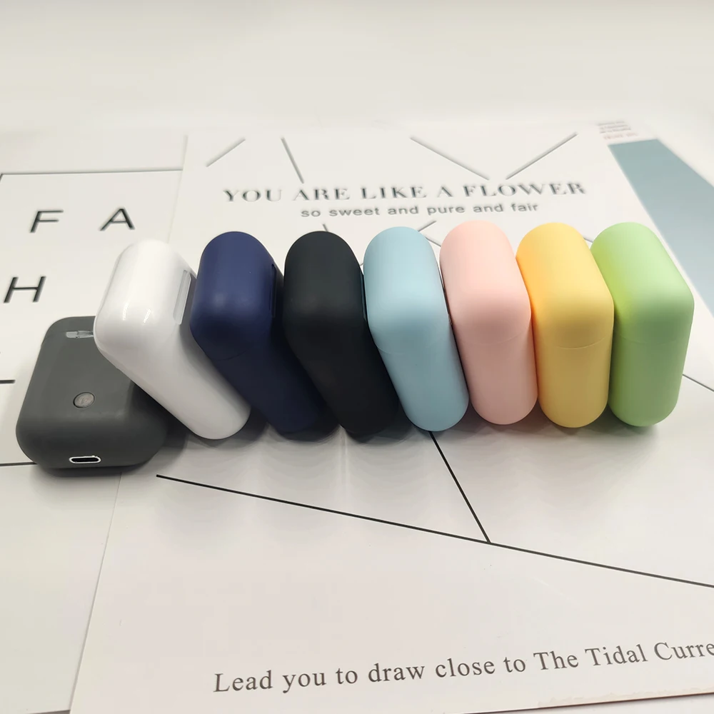 Беспроводные bluetooth 5,0 наушники Macaron наушники 12 tws стерео зарядка bluetooth гарнитура handsfree Беспроводные наушники с Чехол