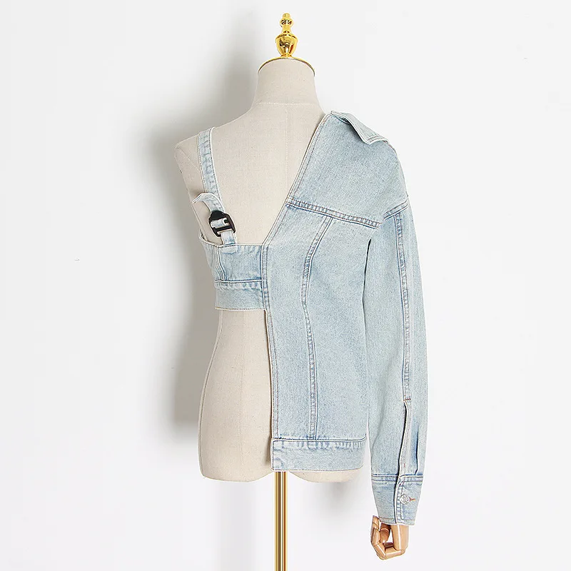SEASONS New Half Spliced Denim Jacket 