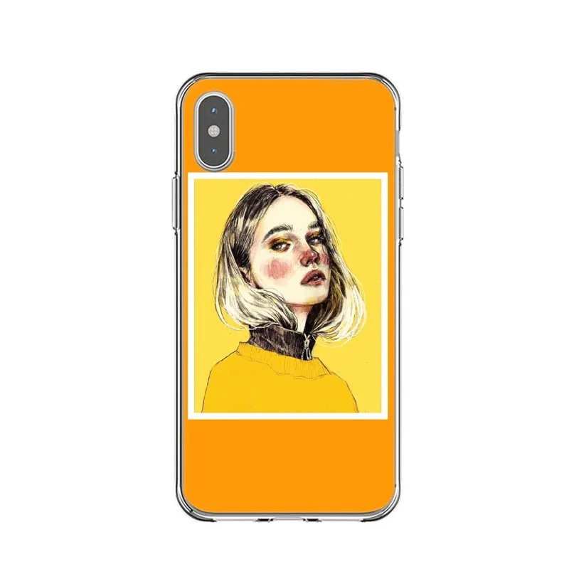 TPU Винтажный рисунок Райский Ангел арт Мягкий силиконовый чехол для iPhone X 5 5S SE 6 6s 7 8 Plus XR XS MAX Давид лайнз чехол - Цвет: TPU