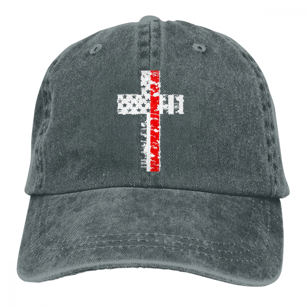 Тонкая красная линия проблемных Americian флаг пожарный в крестик черного цвета унисекс джинсовые бейсболка с ремешком Кепки регулируемые клюшки для гольфа шляпа для папы