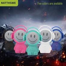 NATTHSWE Portable Wireless Bluetooth Speaker Bluetooth Speakers Led Wireless Speaker Player USB Radio Fm Mp3 For Children gift