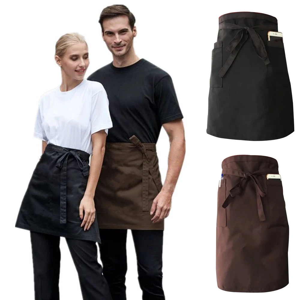 Download Women Men Waist Apron Waitress Waiter Kitchen Cafe Pub Aprons With Pocket From Galry 22 99 Dhgate Com