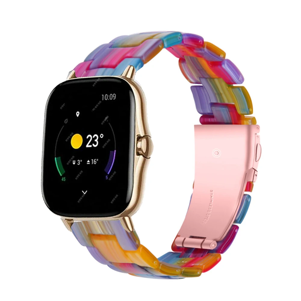 20mm Resin Watch Band For Huami Amazfit GTS 2 3 4 2e 2mini Bracelet Wrist Strap Loop For Amazfit Bip S U Lite GTR 42mm