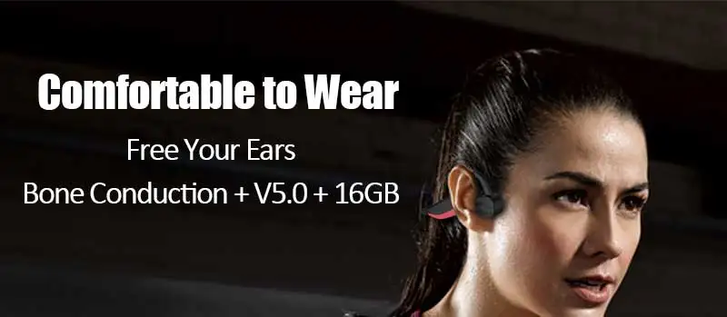 Костной проводимости наушники MP3 плеер 16 Гб IPX8 водонепроницаемый для плавания Bluetooth 5,0 наушники 2 в 1 гарнитура открытый ухо