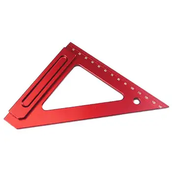 

150mm Triangular Ruler Aluminum Alloy Corrosion-resistant Durable Clear Scale Woodworking Straight DIY Auxiliary Tool 150X130mm