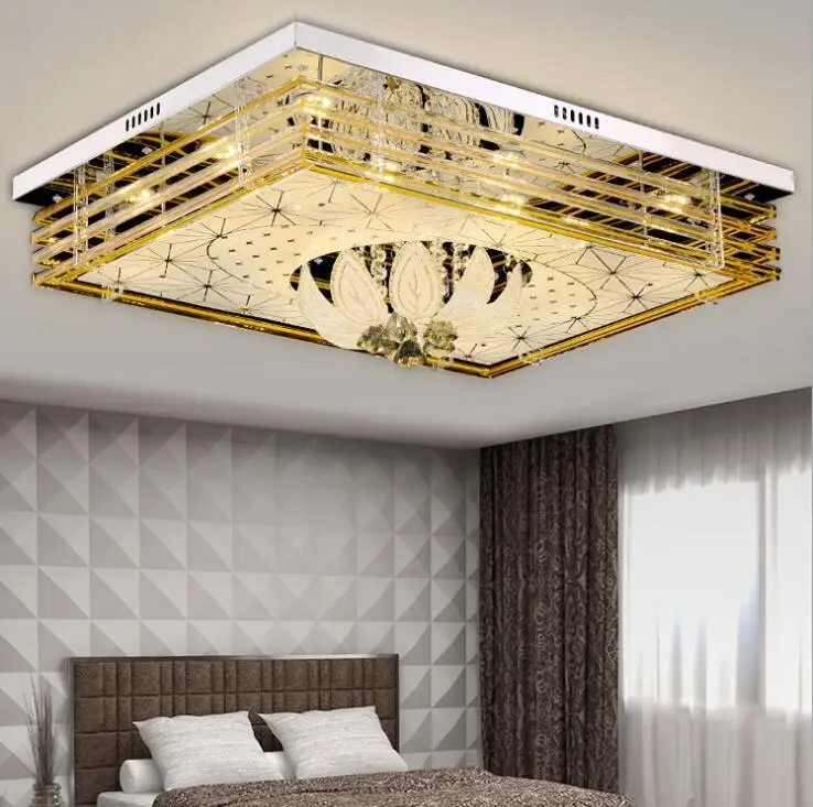 

Living room lamp rectangular simple modern crystal lamp atmosphere led ceiling lamp bedroom dining room lighting fixtures