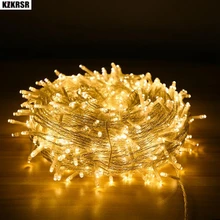 Водонепроницаемые светодиодные сказочные огни AC220V 110V 10M 20M 100M светодиодные гирлянды Рождественские огни декор для рождественской гирлянды дворовая площадь