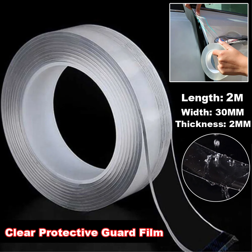 

Car Door Edge Paint Protective Guard Film Anti Scratch Strip Clear 2M*3CM*2MM easy to use