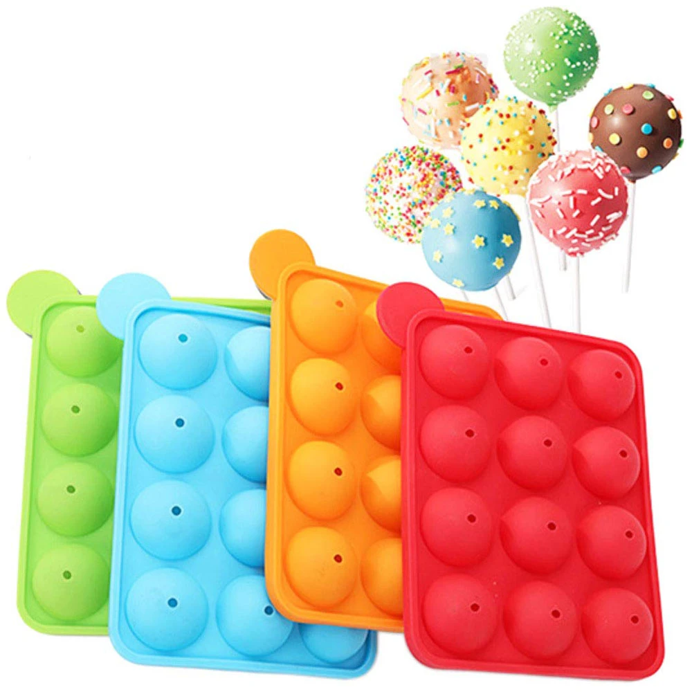 Cake Pop And Chocolate 12 Cavity Silicone Lolly Pop Party Cupcake Baking Mold Tray Cake Pop Pan For Lollipop Hard Candy Cake Pop Pans Pastry Baking Molds Rayvoltbike Com