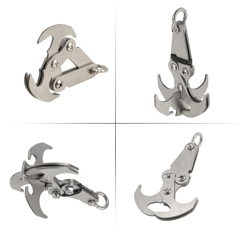 

15*9cm Outdoor Climbing Rock Climbing Multi-function Mountaineering Hook 304 Stainless Steel Gravity Grab Flying Tiger Claw Hook