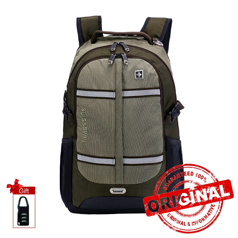 Рюкзак SUISSEWIN SN8350 мужской для ноутбука 15 16 дюймов|music backpack|quality backpacksbackpack men |