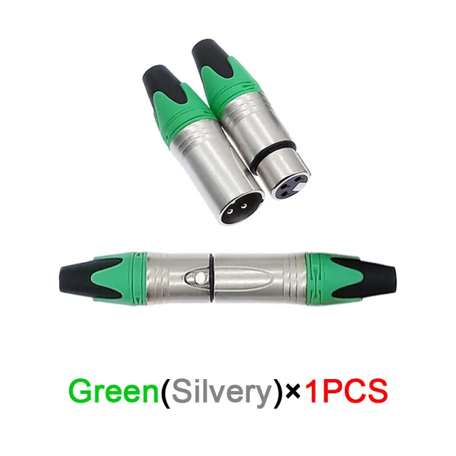 xlr connector audio plug microphone plug 3pin speaker  connector male & female colour mic connector Green