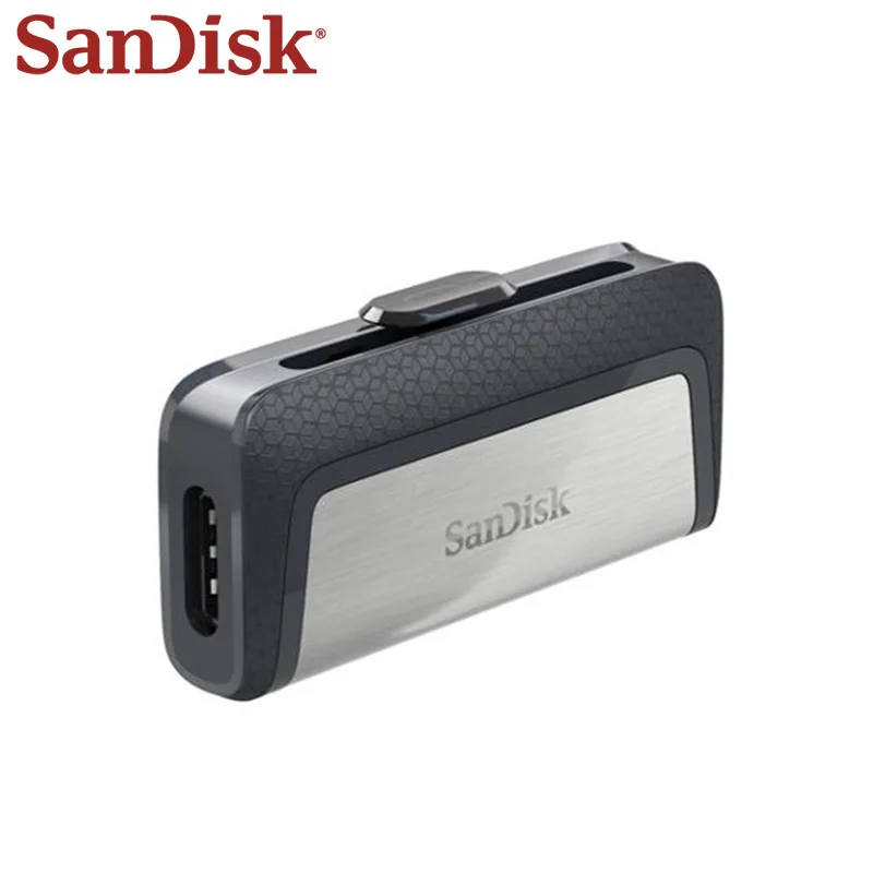 sandisk ультра OTG флеш-накопитель Тип C USB 3,1 флеш-накопитель 256 ГБ 128 Гб 64 ГБ 32 ГБ оперативной памяти, 16 Гб встроенной памяти, Макс 150 МБ/с. двойной слот мини флэш-диск