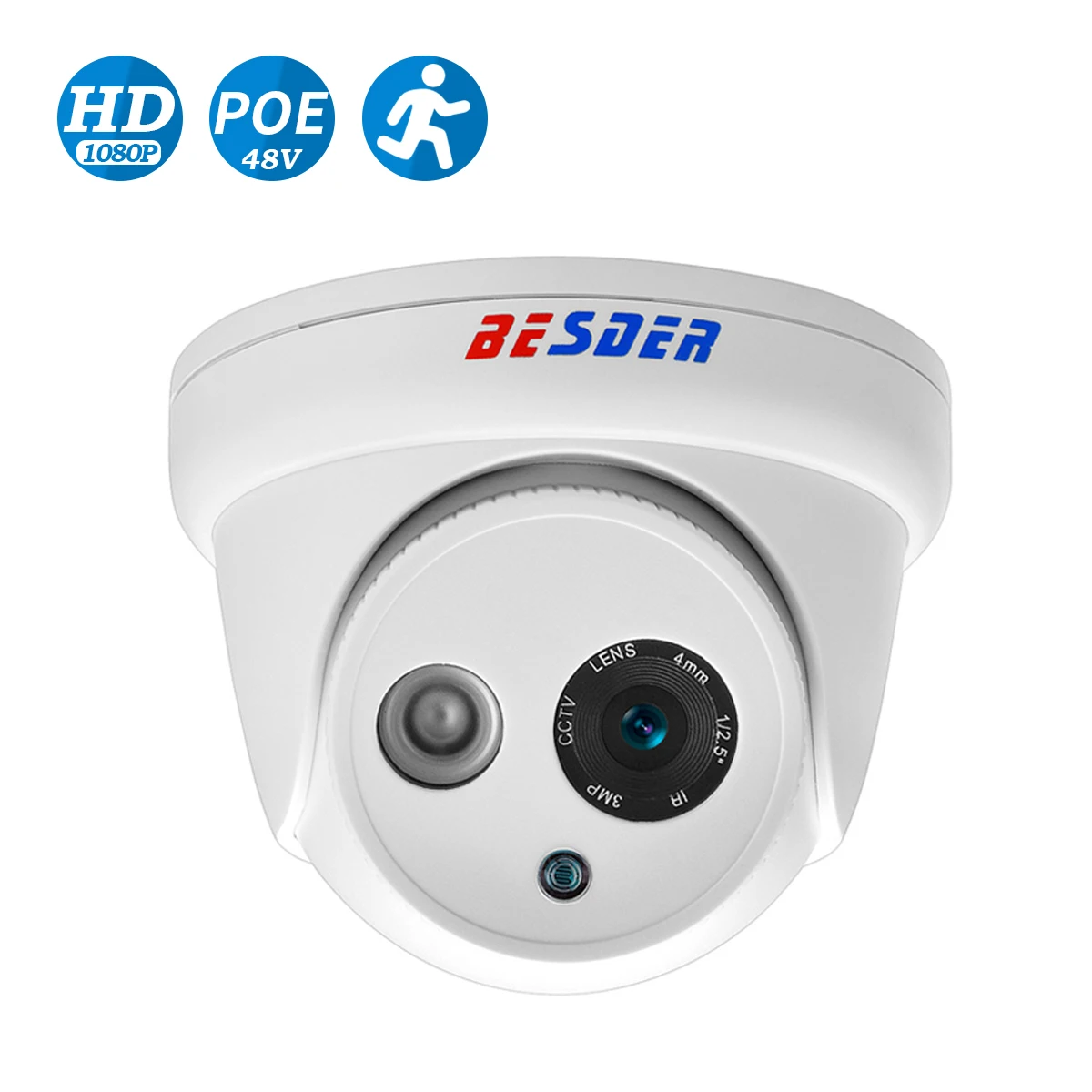 IP камера BESDER HD 720P 960P 1080P 12 в пост. Тока 48 В|security ip|night vision cctvip cam |