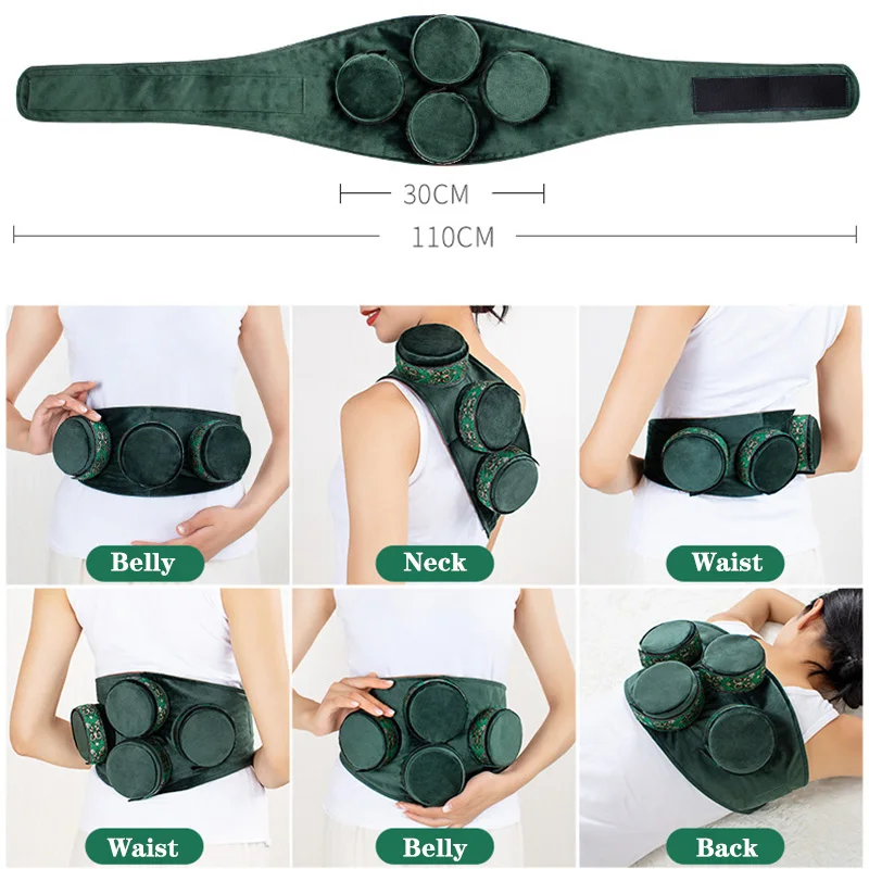 Skin-friendly Cotton Smokeless Moxibustion Bag Moxa Burner Copper Box Warm Acupuncture Heating Therapy Body Acupoint Massage moxibustion box