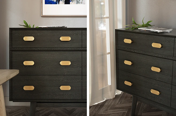 DIY latão sólido móveis alças, maçanetas, alças