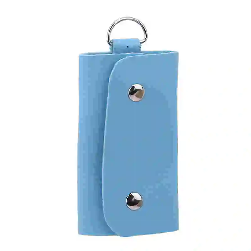 Blue Мужские кошельки из искусственной кожи для автомобильных ключей, брелок для ключей, держатель для ключей, органайзер, сумки для менеджеров из искусственной кожи, автомобильный брелок для ключей, кошелек - Цвет: Blue