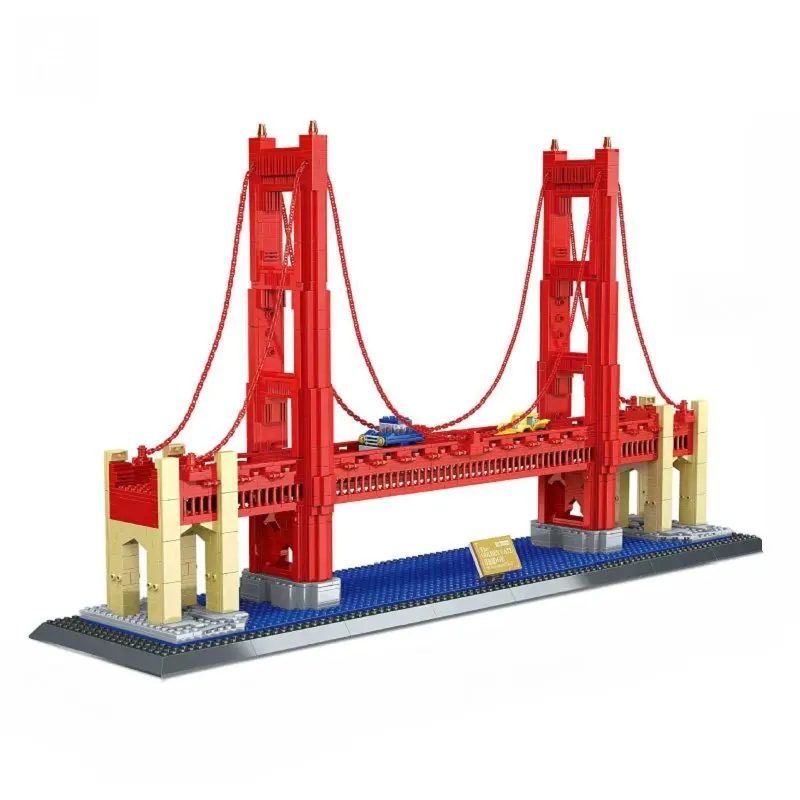 

2000 Pcs Golden Gate Bridge Building Block Simulate Model Toys World Famous Building LegoINGlys Series Gift Toy For Children