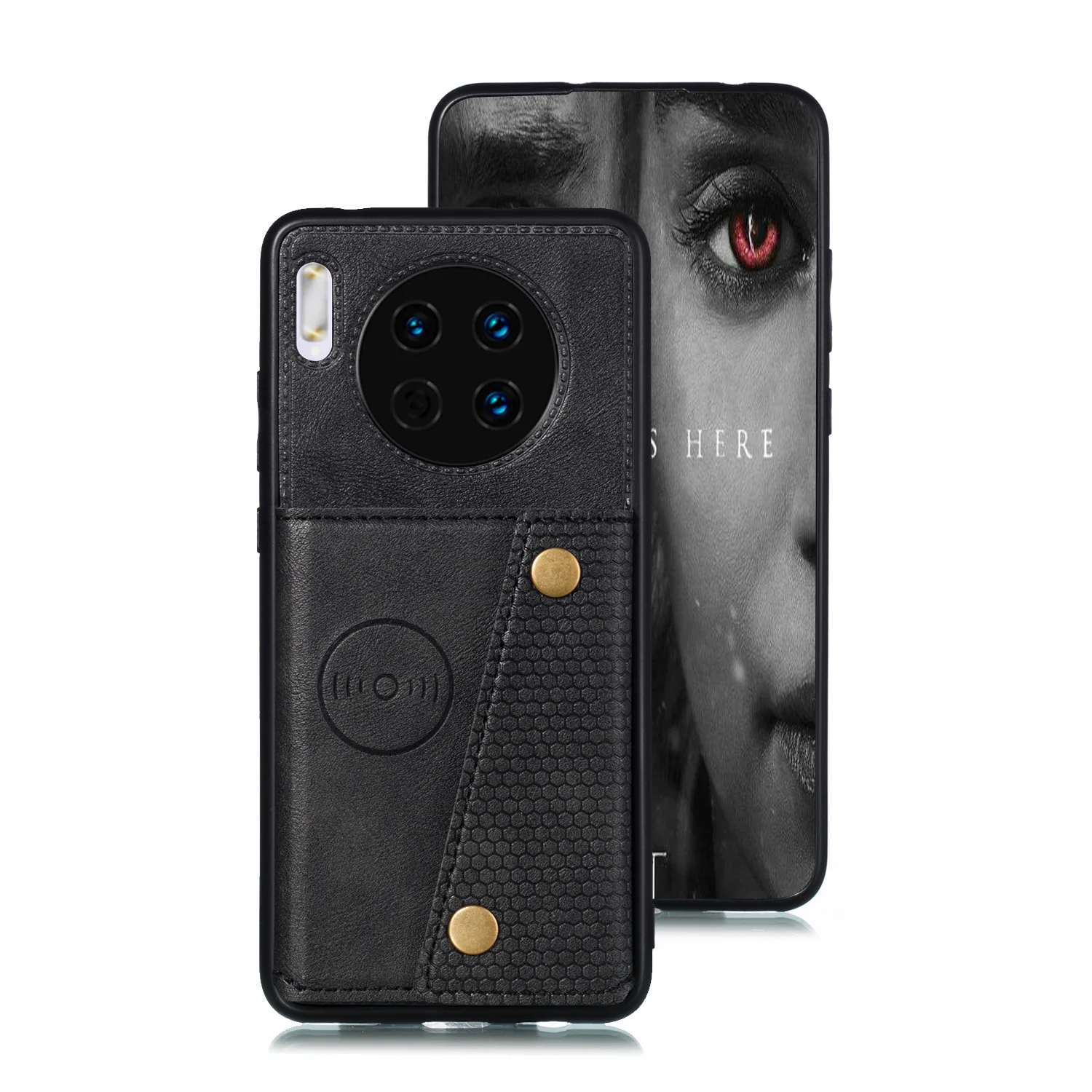Чехол-подставка для Xiaomi Redmi 8, 8A, Note 7, 8 Pro, кожаный ударопрочный кошелек, чехол для задней двери с отделениями для карт - Цвет: Черный