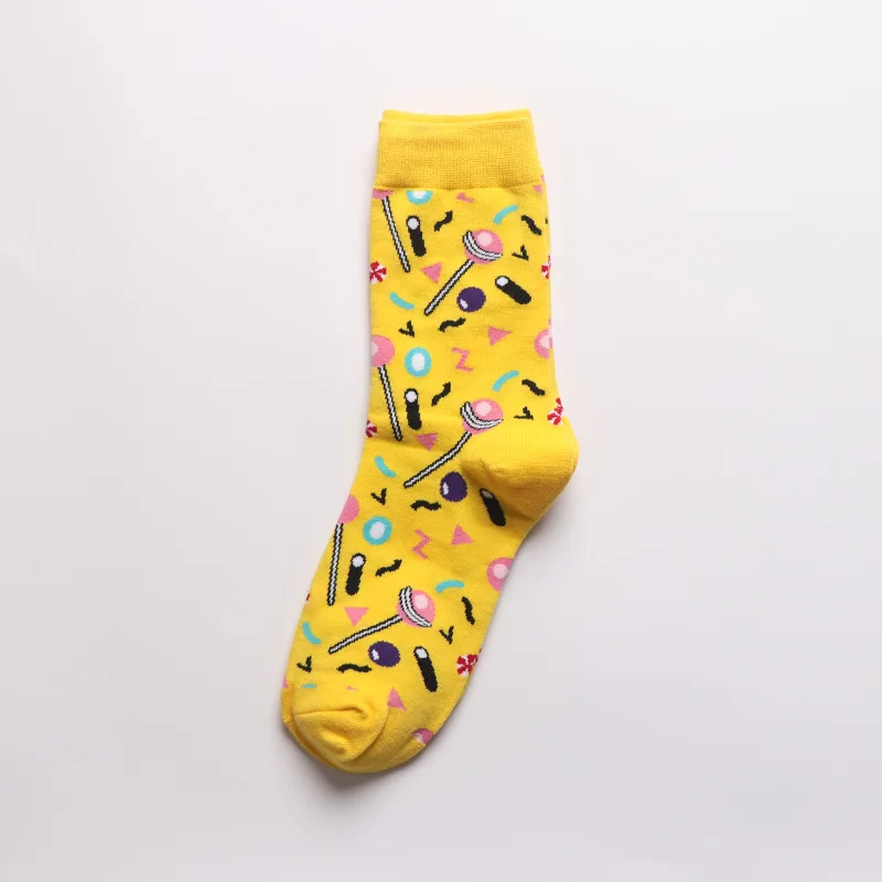 Художественный стиль, хлопковые женские носки, корейские Персонализированные носки, женские модные уличные носки с животными, Прямая поставка,, 1 пара - Цвет: 182Yellow-1 Pair