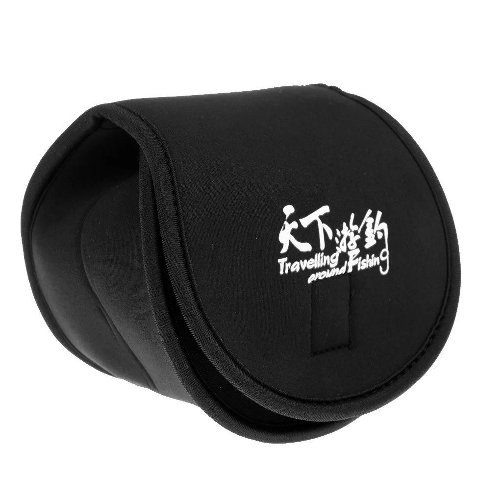 Neoprene Fishing Baitcasting Reel Bag Protective Cover Reel Storage Pouch Black Fishing Tackles