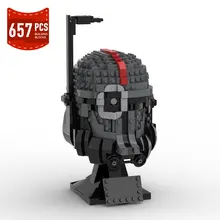 

MOC Star space hunter helmet clone team bust building blocks sci-fi movie Constructor action figures model toys for children boy