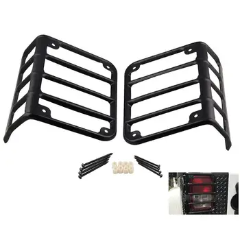 

Aluminum Alloy Car Rear Tail Light Guard Covers Car Lampshade For Jeep Wrangler JK Unlimited 07-18 2 Door/4 Door