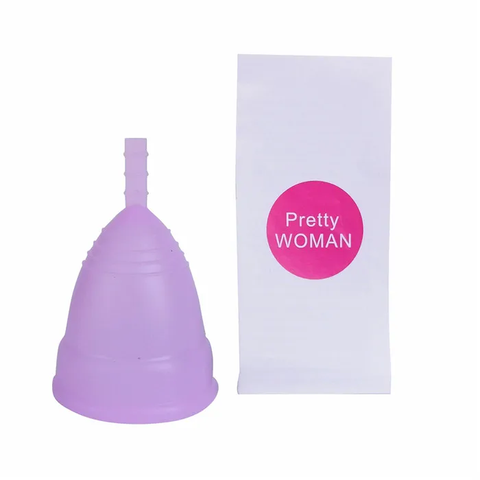Медицинская силиконовая менструальная чашка, женская гигиеническая копа, менструальная Женская чашка, менструальная чашка - Цвет: A2-1Cup-Purple