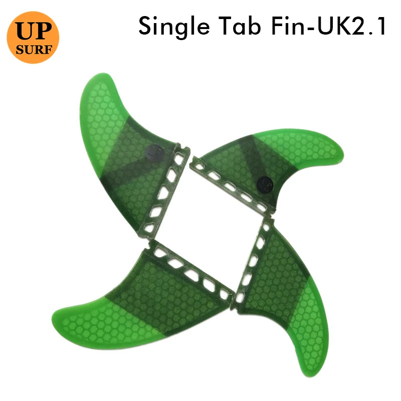 Surfboard Fin Surf Single Tabs UK2.1 Fins Fiberglass Honeycomb Fins in Surfing 4 in Per Set upsurf