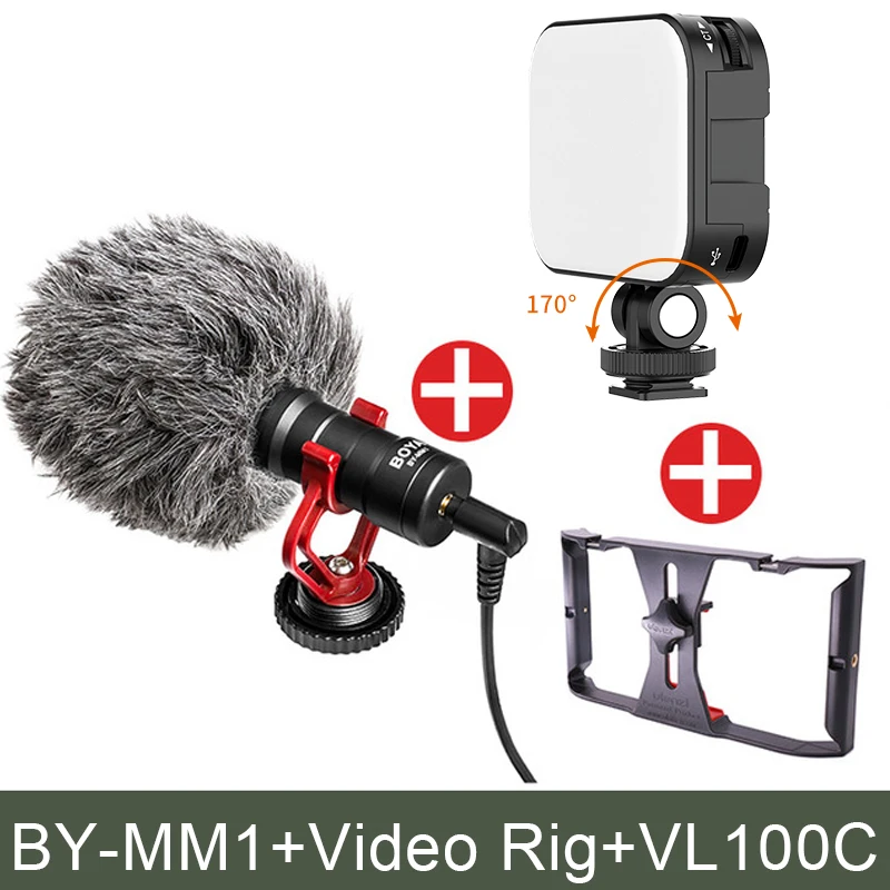 usb microphone BOYA BY-MM1 Shotgun Video Microphone Universal Recording Microphone Mic for DSLR Camera iPhone Android Smartphones Mac Tablet mics Microphones