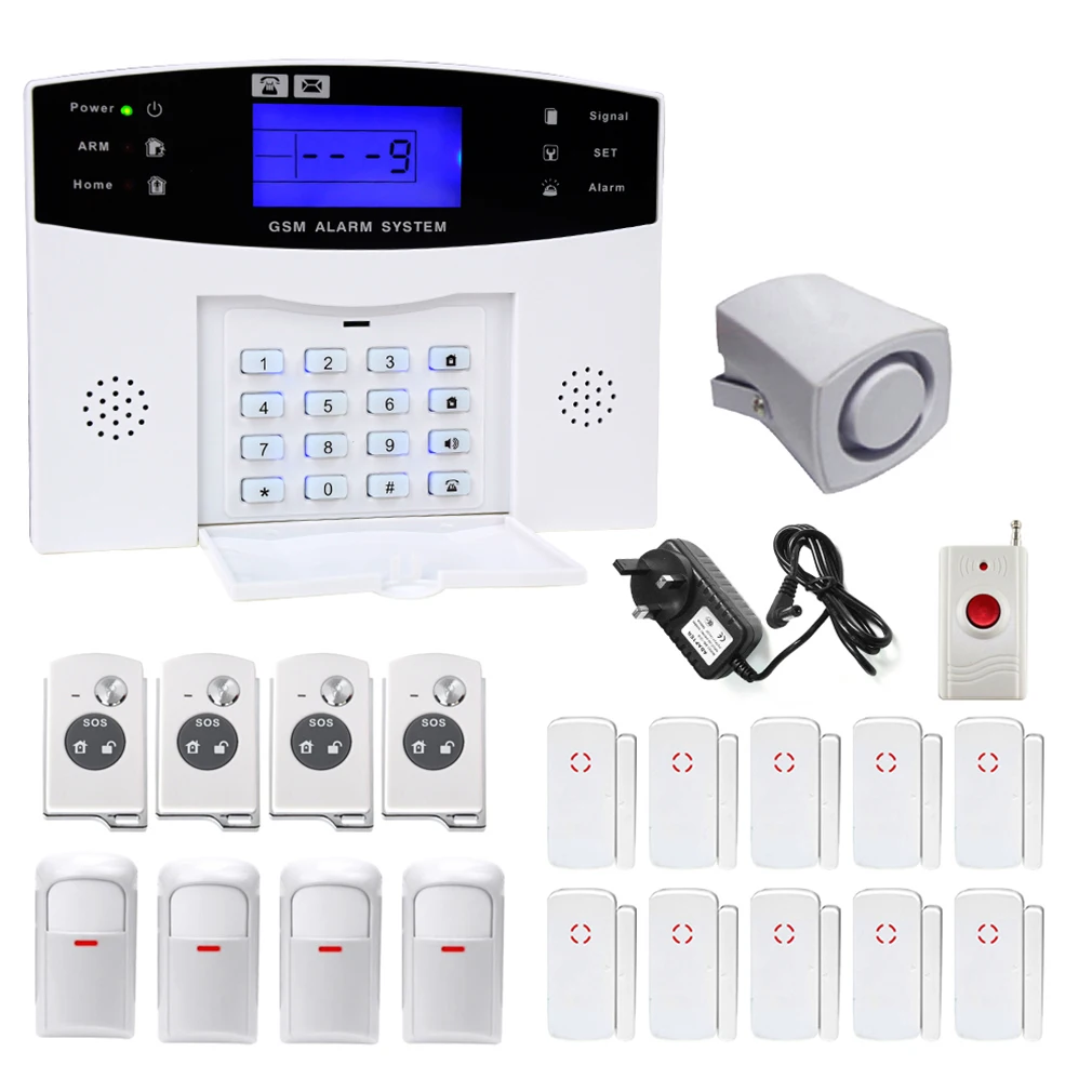 

Wireless GSM Home Security Burglar Alarm System Kits Professional Auto Dialer Touch Keypad Support Multi Remote Controllers