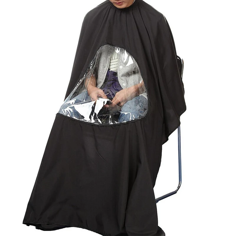 

Professional Waterproof Styling Salon Barber Hairdresser Hair Cutting Hairdressing Gown Cape with Viewing Window Apron