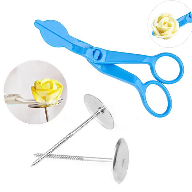 3 db/Beállított Virág Olló Torta Állvány Rózsaszirom Fúvóka Hegyek Körömdekoráció Emelő Fondant Krém Átadása Sütés Tészta Konyha - Image 2