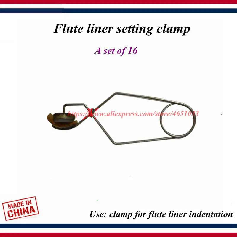 

Wind instrument repair tool - Flute repair tools - Flute keys, key pad indentation clamp - A set of 16
